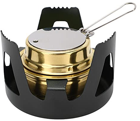MOUMOUTEN Mini Réchaud à Alcool – Réchaud à Alcool De Camping Réchaud De Cuisine en Plein Air Réchaud De Camping Léger Et Portable pour la Randonnée(Noir)