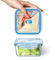 NUTRIUPS 0.5L Airtight Glass Food Storage Containers with Lids, Square Food Storage Set, BPA Free for Meal Prep, Travel, Freezer, Oven