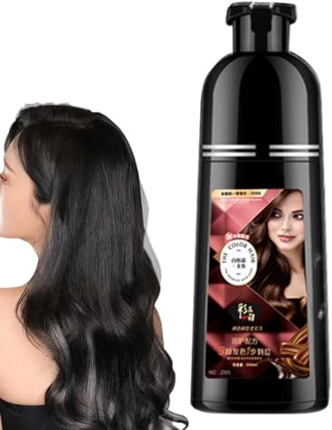 Shampoo tintura per capelli per donne, shampoo colorante per capelli – shampoo naturale da 450 ml | soluzione detergente profonda senza candeggina per la colorazione dei capelli casa, per uomini e