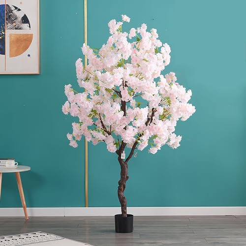 Arbre Artificiel Balcon Fleur De Cerisier Arbre Artificiel Résistant Aux Uv, Faux Arbre Presque Naturel Avec Fleur De Cerisier Du Japon, Plantes En Pot De Décoration Pou,One Color-H 200cm(6.5ft)