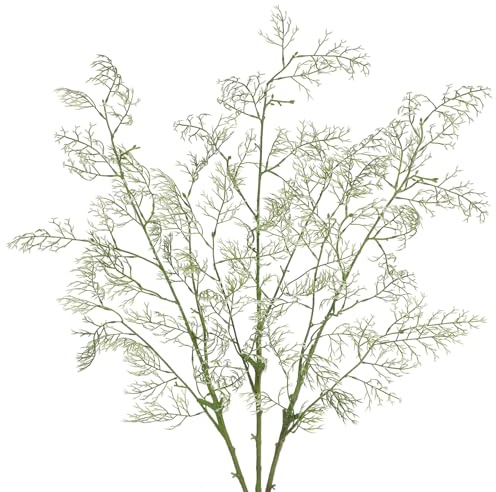 Hollyone Spring Summer Artificial Flower Picks, Long Stem Fake Flowers for Tall Vase, White Decorative Faux Flower for Home Decor, Living Room, Kitchen, Bathroom, Balcony Decorations