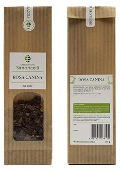 Tisana Rosa Canina 100 grammi - Erboristeria Simoncelli - Infuso Ricco di Vitamina C per Rafforzare il Sistema Immunitario