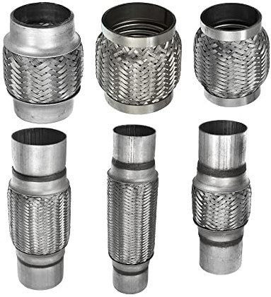 Auto Auspuff Endrohr 51mm 58mm 65mm 76mm Edelstahl Auto Schalldämpfer Auspuff Flexrohr Schläuche Universal Auspuffgelenk Universal Auto Auspuffblende(51x48x100mm)