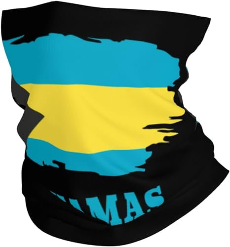 Gesichtsschutz Bahamas Karte Flagge Haarband Sonnenschutz Kopfbedeckung Stirnband Winddichter Nackenwärmer Für Yoga Motorrad Erwachsene
