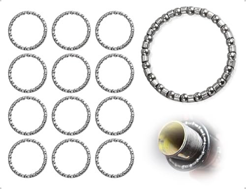 AOYEGIC 12 Pezzi Cuscinetti a Sfera per Bicicletta,Cuscinetto a Sfera per Gabbia Anteriore con Anello a Sfera,Cuscinetti a Sfera girevoli per Movimento Centrale,Accessori per Bici(40 mm)