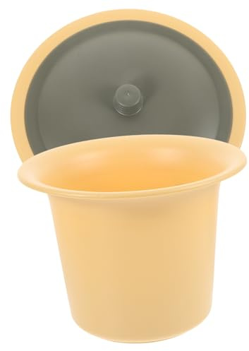 KOMBIUDA Nachttopf Bettpfanne aus Verschleißfestem Kunststoff mit Geruchsdichtem Deckel Kompakt und Leicht Tragbares Urinal für Senioren und Behinderte Geeignet für Zuhause und Krankenhaus