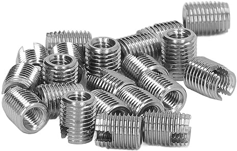 Insert fileté M4, écrou en Acier Inoxydable M4x0,7 Filetage Mâle 20 Pièces Insert fileté Autotaraudeur M6,5x0,75 Filetage Femelle 8 Mm de Longueur