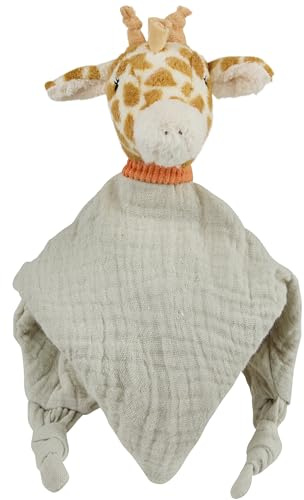 Sterntaler Schmusetuch S Giraffe Kaya - Kuscheltuch aus leichtem Musselin - Baby und Kinder Schnuffeltuch aus hochwertigen Materialien- Rassel - Kuscheltier für zu Hause und Unterwegs, blassgrün