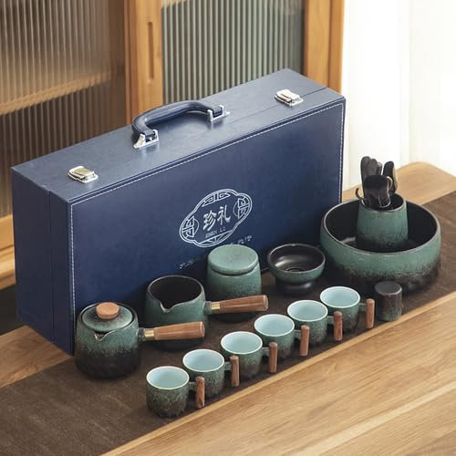 Set da tè Turco Vintage, Set da tè in Porcellana per Cerimonia del tè, teiera e Tazza, Set da tè Cinese Kung Fu, pentole da Cucina