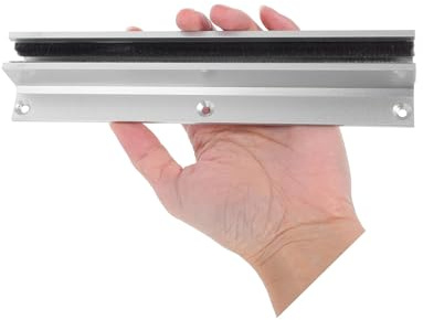 Générique Guide inférieur de Porte de Douche coulissante avec vis for Portes coulissantes en Verre, Rail de Porte sans Cadre en Alliage d'aluminium argenté, pièces de Rechange(20cm/8in)