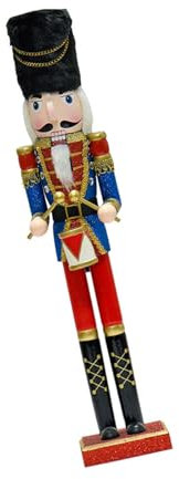 Statua schiaccianoci 55 cm legno scrivania ornamento bambini grande in piedi per soggiorno esposizione