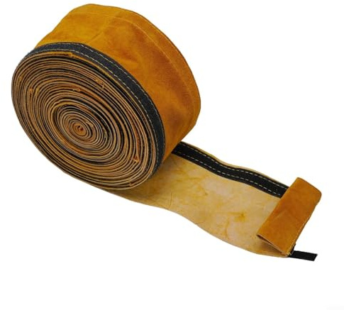 ZiStarlilife Copertura per cavo per torcia TIG, guaina protettiva in pelle, resistente al calore, ignifuga, per saldatura al plasma MIG, 3,5 x 9,9 cm (10 metri)