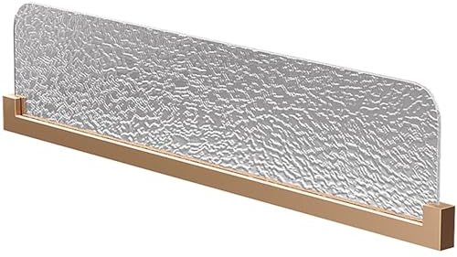 Trennwand aus gehärtetem Glas für Restaurants, 80 cm (31,5 Zoll), durchscheinende Computer-Trennwand mit Metallrahmen, elegante Sichtschutzplatte