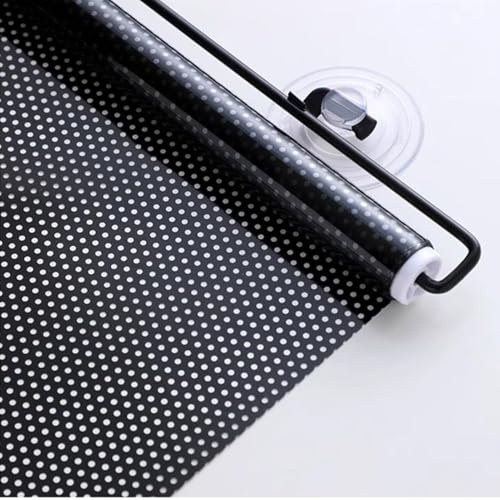 Saugnapf Sonnenschutz Rollos Schwarz,Einziehbare Verdunkelungsrollos Mit Saugnäpfen Für Fenster,Dachfenster Temporäre Jalousien,Tragbare Sichtschutzvorhänge (58×125cm)