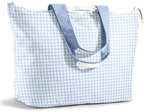 Fit & Fresh All The Things XL Tote Bag for Women, Beach Bag & Weekender | Zip Closure, 3 Interior Pockets, 1 Large Zip Pocket - Travel, Beach, Hospital, Laundry, Groceries, Moving & Ski Trips