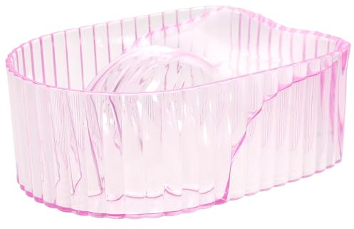 Cabilock Cuenco de Manicura para Mano en Acrílico Rosa, Resistente y Práctico para Remojo de Uñas Postizas en Uso Profesional Casa