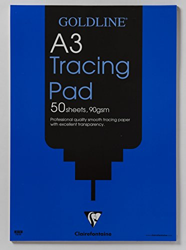 Clairefontaine - Ref GPT1A3Z - Goldline Professional Tracing Pad (Contains 50 Sheets) - A3 (420 x 297mm) in Size, 90gsm Paper, FSC-Certified - Suitable for Tracing Items
