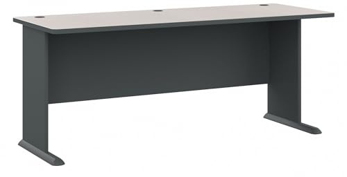Bush Business Furniture Series A 72W Desk in Slate and White Spectrum