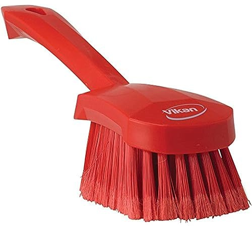Vikan - Hygiene - Spülbürste - Mit kurzem Stiel - Weiche Faserspalt - Rot
