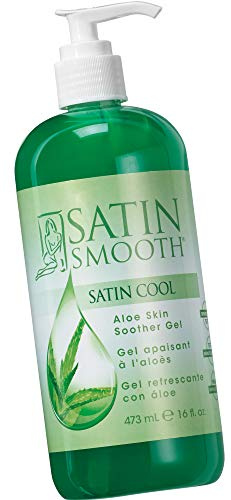 SATIN SMOOTH Aloe Vera Gel Skin Soother for Post Wax After Care, 16 fl oz