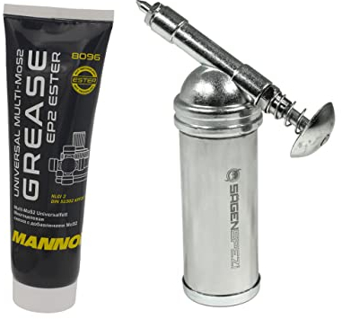 Sägenspezi Fettpresse inklusive Sägenspezi Universal Langzeit-Fett MoS2 für Umlenksterne oder den universalen Einsatz