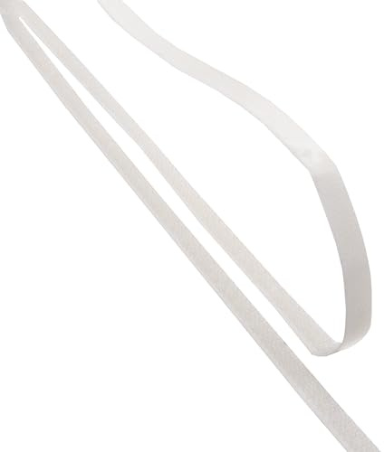 MASHPAPER Hakenband selbstklebend 25m I Klettverschluss weiß für glatte Oberflächen I Individuell zuschneidbar, 16mm Breite, ideal für Innenbereich