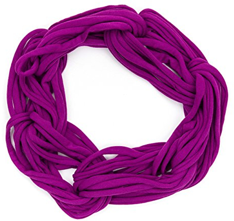 MANUMAR Loop-Schal für Damen einfarbig | feines Hals-Tuch in lila als perfektes Herbst Winter Accessoire | Schlauch-Schal | Damen-Schal | Rund-Schal | Geschenkidee für Frauen und Mädchen