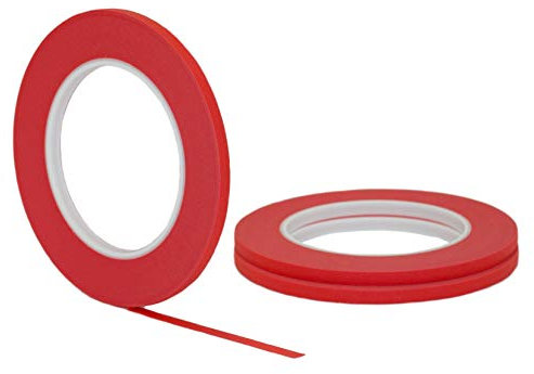 STIKK Painters Tape - 3pk Red Painter Tape - 1/4 inch x 60 Yards - Paint Tape for Painting, Edges, Trim, Ceilings - Masking Tape for DIY Paint Projects - Residue-Free Painting Tape