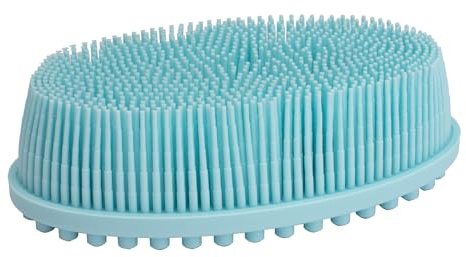 Rückenbürste Silikon, Qsnn Double-Sided Lange Körperbürste Weich Rücken Badebürste, 2 In 1 Trockenbürste Bad Dusche Rückenschrubber Massagebürste für Cellulite Peeling Rücken Massage