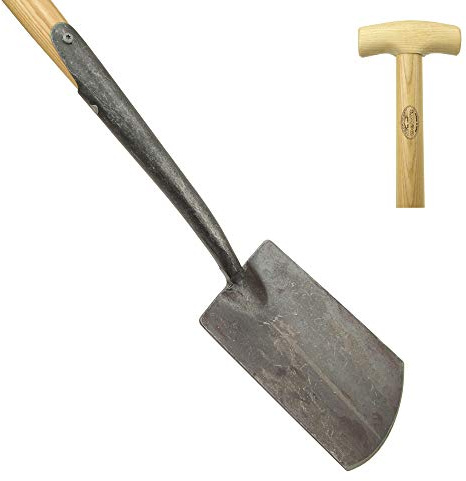 DeWit Garten-Spaten mit praktischem T-Griff 114 cm I Premium Garten-Zubehör für sandigen bis steinigen Boden I Profi Spaten in Bester Qualität I Garden Tools – Made in Holland