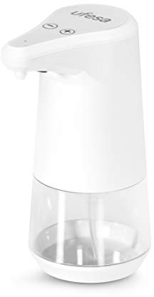Ufesa DM35G - Dispenser automatico di gel disinfettante per mani con sensore di movimento, capacità 350 ml, Regolazione del Dosaggio
