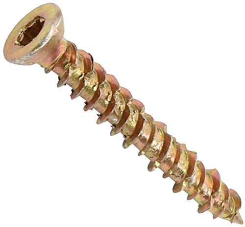 AERZETIX - C44661 - Set di 20 Viti per calcestruzzo Ø7.5x52mm con impronta stella T30 - montaggio diretto senza tassello - con testa fresata - in acciaio - ancoraggio fissaggio costruzione