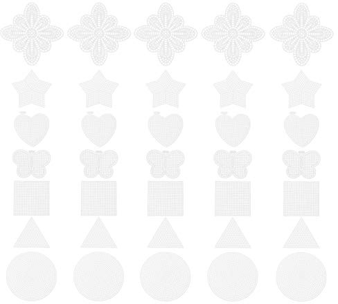 Hoja De 70 Hojas Malla De Punto De Cruz Plastico Cuadrado Cruz De Plástico Rejilla De Malla Cruzada Lona Plástica Cuadrada Malla De Bucarán Tela De Lona Mariposa El Plastico Blanco