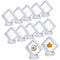 12 Stück 3D Schweberahmen mit Silikon-Membran, JC-Houser Transparent Münzrahmen Schwimmende Vitrine mit Münzständer for Ring Halskette Armband Ohrring Münzen Schmuck Orden (Weiß)