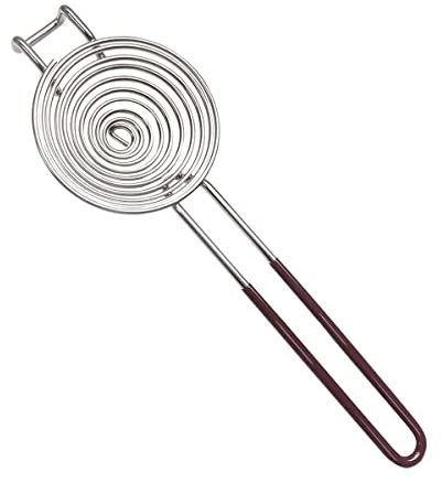 1 paquete de herramientas separadoras de acero inoxidable yema de huevo de mango largo, separador de huevos para hornear pastel, utensilios de cocina (grande)