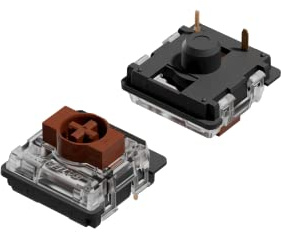 Ranked Gateron ks-27 Low Profile Switches para Teclados Mecánicos para Juegos | Plate Mounted (Gateron Brown, 65 Piezas)