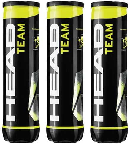 2022 Head Team Tennis Balls Pack of 12 (3 Tubes of 4)