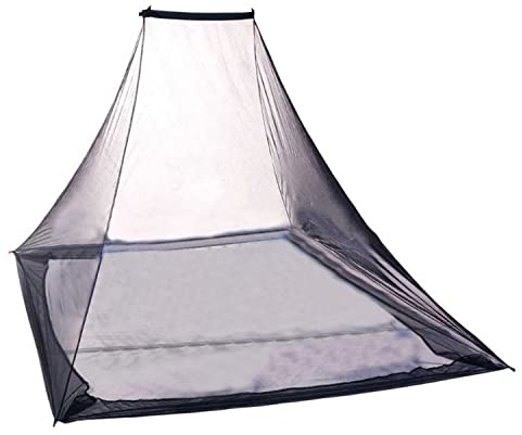 Moustiquaire Portable Légère en Plein Air Voyage Tente en Maille Prévention des Insectes Camping Randonnée Tente Pyramide Lit Canopy (240 * 170 * 130 Cm, Noir)