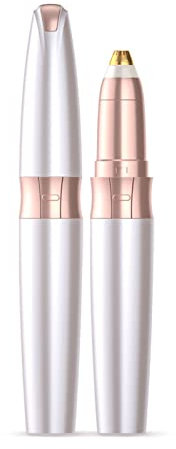 Depiladora Facial para Mujeres y Recortador de Cejas, Depilación de Cejas, Afeitadora Recargable para Mujer, Depiladora de Cejas, Afeitadora Eléctrica para Cejas, Labios, Vello (Oro)