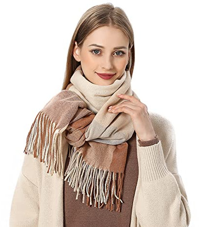 HANXIULIN Dreieckstuch Damen Winterschal Eleganter luxuriöser schal Lässige Wickelschal mit Knopf Damenschal Poncho