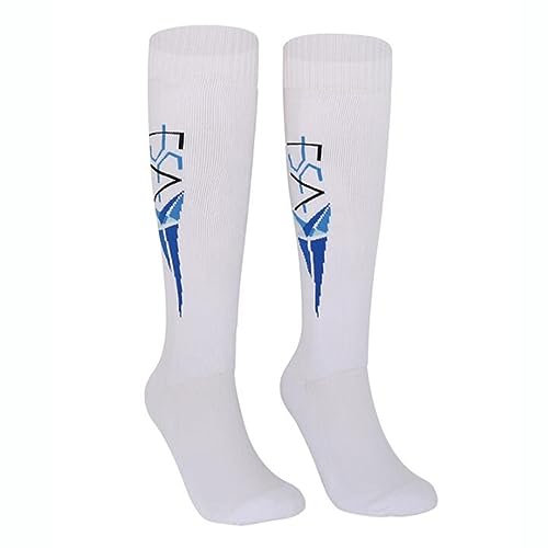 Fechten Socken Bequeme athletische Socken Atmungsaktive Schweißabsorption Verdicken Fechten Ausrüstung für Epee Folie Säbel Spie (Dicke : White Embroidery, Size : S)
