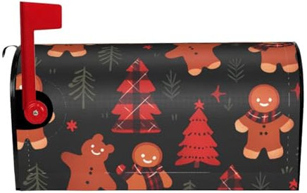 Bonhomme en pain d'épices de Noël - Améliorez votre élégance extérieure avec ces couvertures magnétiques imperméables pour une superbe décoration de jardin