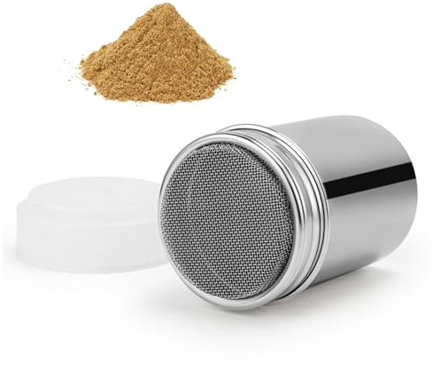 1 Piece of Flour Sieve, Sugar Powder Shaker, Stainless Steel Sugar Jar, Small Powder Shaker, Chocolate Powder Spreading, Flour Shaker, Seasoning Bottle, Cocoa Powder Shaker