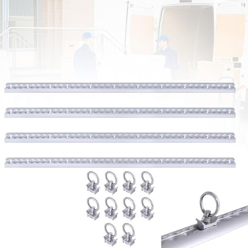 LZQ Binario per airline in alluminio, forma semicircolare, 1 metro, set di guida per autocarri e camper argentato, 4 pezzi