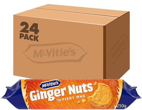 McVitie's Ginger Nuts Biscuits, 250 g (24 Pack)