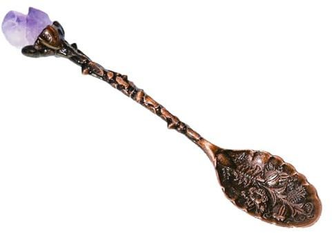 ABOOFAN 3 Pz Cucchiaino Da Tè Cucchiaino Da Caffè Cucchiaio Da Torta Portatile Cucchiaio Per Mangiare Fornitura Di Dolci Strega Cristallo Naturale Vintage ▾ Condimento