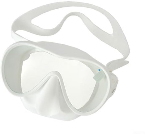 Schnorchelmaske, Tauchen, 180°-Sicht, Silikon, Anti-Beschlag-Schnorcheln, Unterwasserrettung, Tauchen, Schwimmen, Unterwasser-Operationen (weiß)