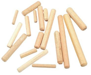 OZFENGH Holzdübel M8 x 30/40/50/60/80 mm, 50 Stück, for Schrank, Schublade, rund, geriffelt, Holz, Basteldübel, Stangen-Set, Möbelbeschlag (Size : M8x40mm 50Pcs)