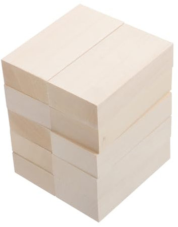 STOBOK 10stücke Holz-diy-bretter Unfertige Holzblöcke Aus Lindenholz Glatte Oberfläche Für Malen Und Bemalen Für Bastelprojekte Und Kreatives Schnitzen