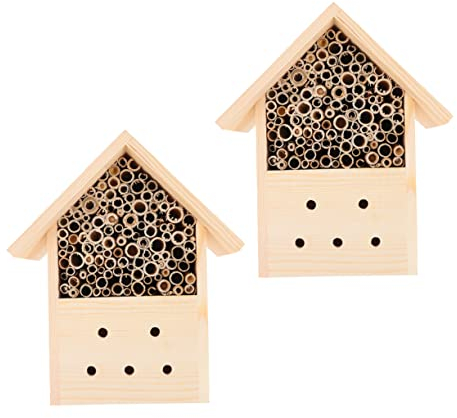 HANABASS 2stücke Insektenhaus Dekoratives Bienenhaus Hängezimmer Marienkäferhütte Hängehaus Für Garten Outdoor